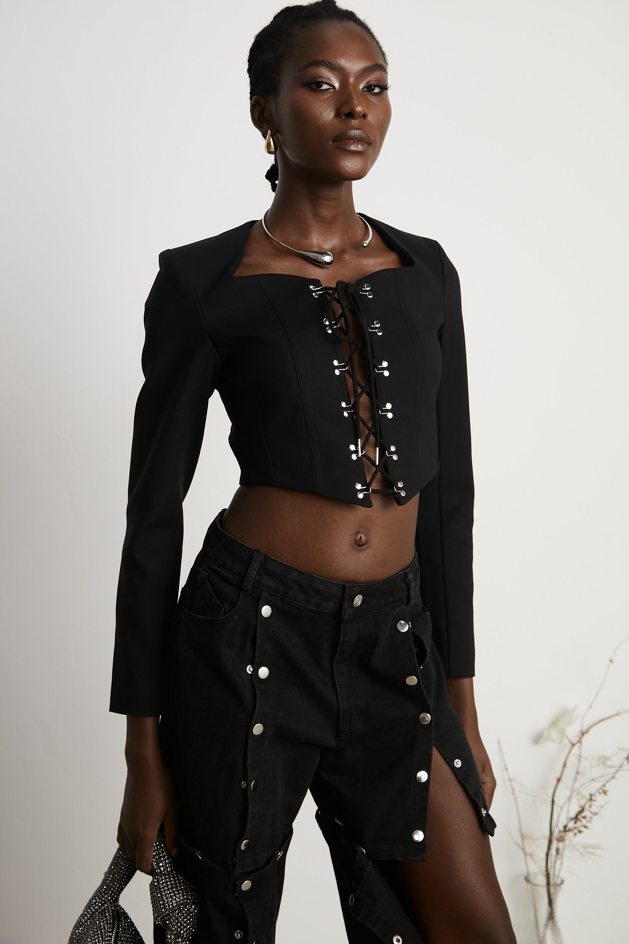 Stilla | Snøre Cropped Jakke
