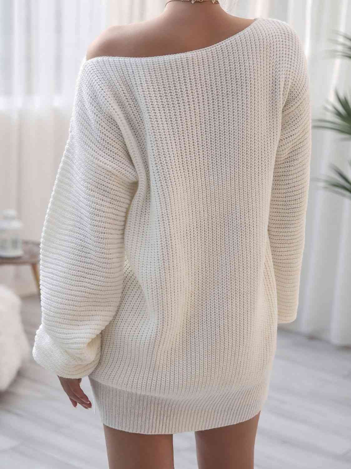 Stilla | Strik Ballonærme Båd Hals Sweater Kjole