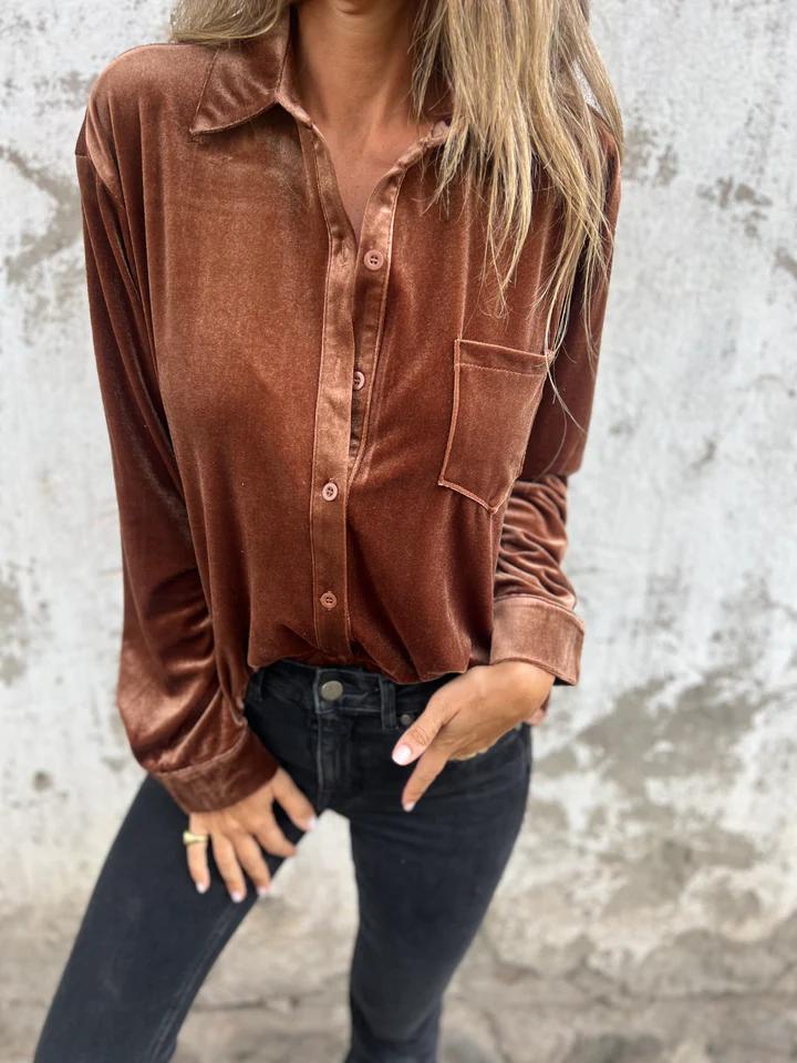 Stilla | Vintage Velvet Skjorte Tendencias Velvet