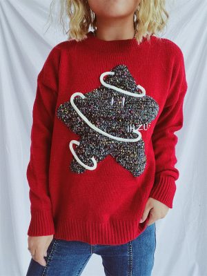 Stilla | Star Rund Hals Langærmet Sweater