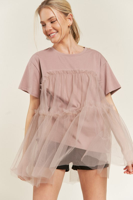 Stilla | Tulle Mix T-shirts på udsalg