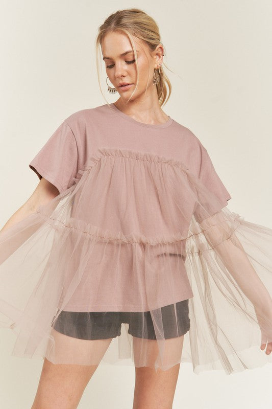 Stilla | Tulle Mix T-shirts på udsalg