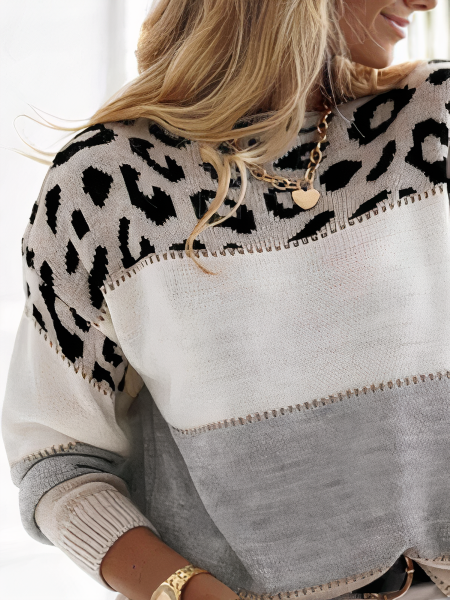 Stilla | sweater med pantermønster