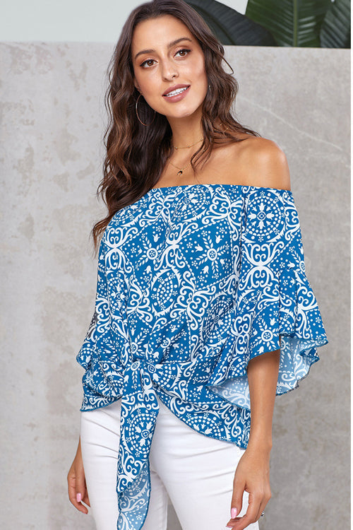 Stilla | Style Spotting Off the Shoulder Print Til Toppen Rabat