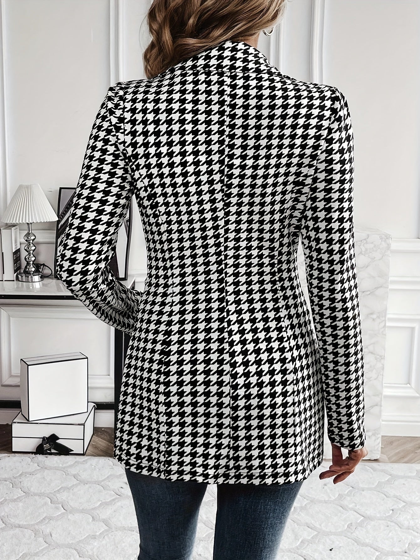 Stilla | Lang Blazer Til Kvinder Med Tern