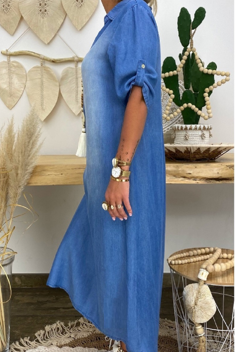 Stilla | Vend Krave Denim Stil Kjole Online nu