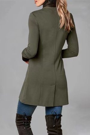 Stilla | Elegant College Solid Knapper Polo Krave Yderbeklædning