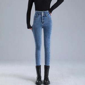 Stilla | Skinny Jeans i Fleece på udsalg