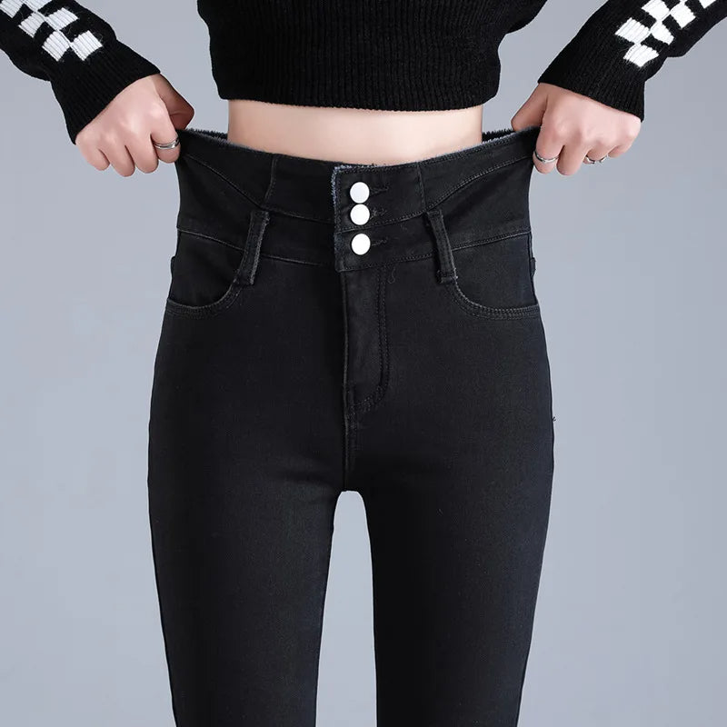 Stilla | Skinny Jeans i Fleece på udsalg