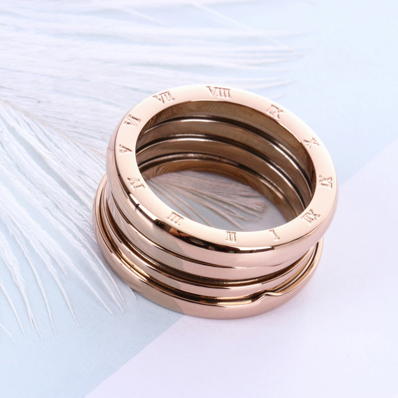 Stilla | Titanium Stål Rosaguld Ring