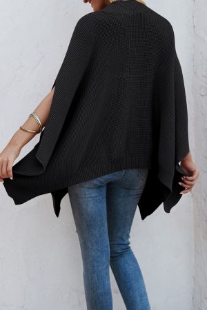 Stilla | Strik Pocketed Cape Sleeve Sweater