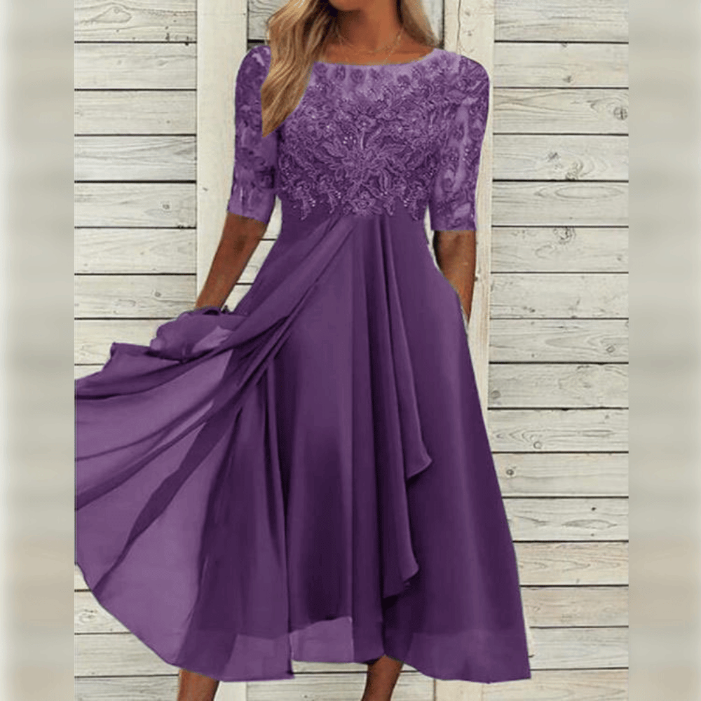 Stilla | Elegant Behageligt Dame Midikjole