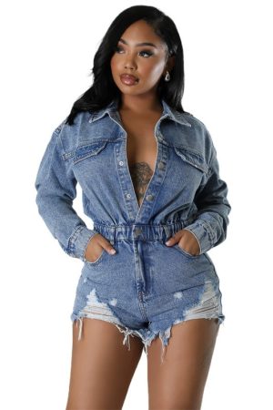 Stilla | Fashion Denim Jumpsuits på udsalg