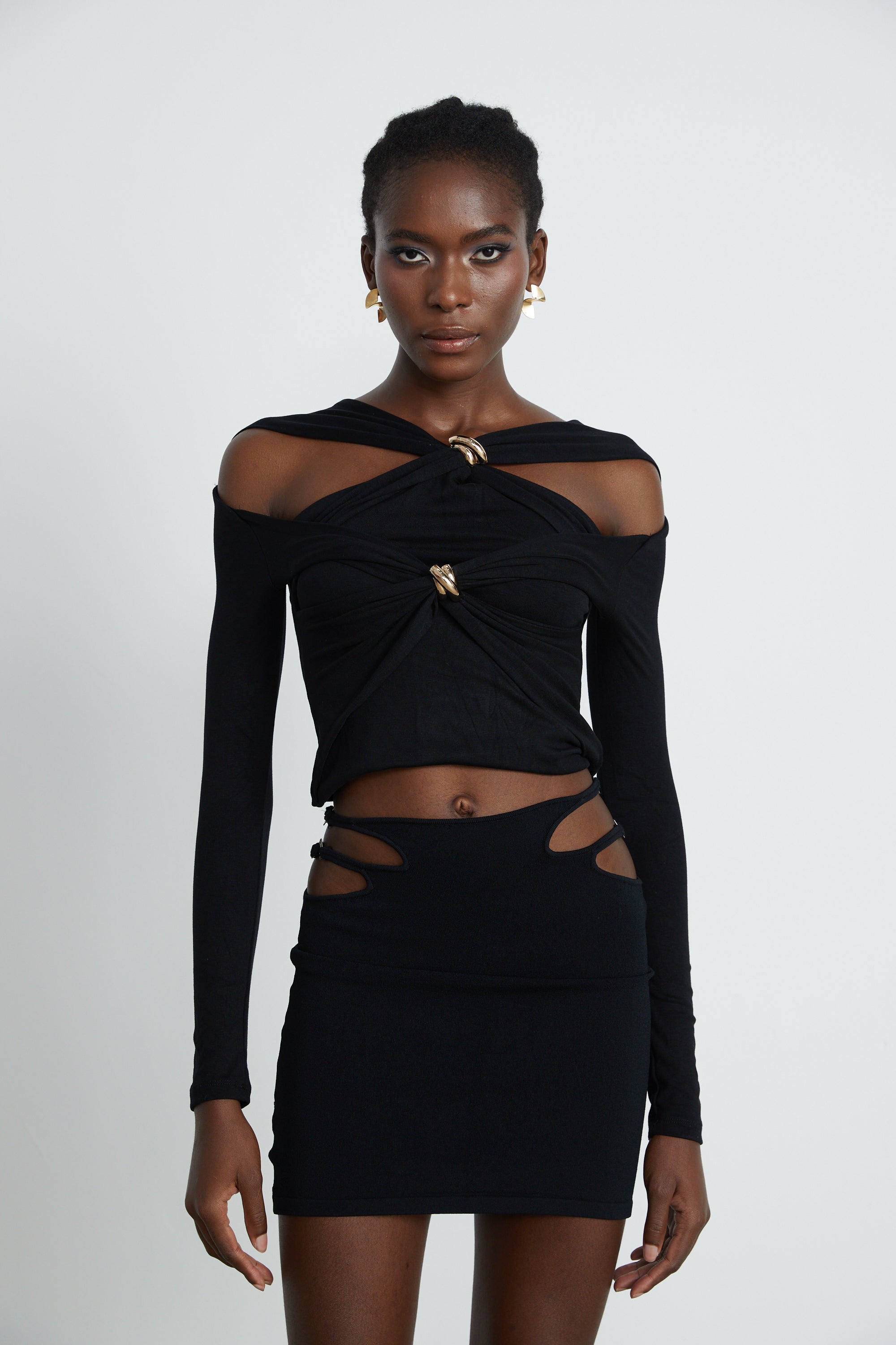Stilla | Gathered Effect Cut Out Top