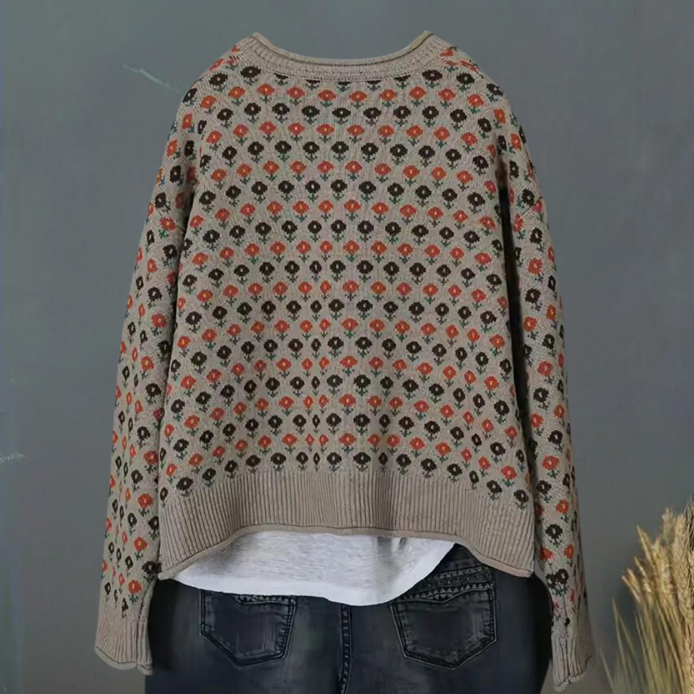Stilla | Mode Blomstret Cardigan til Kvinder
