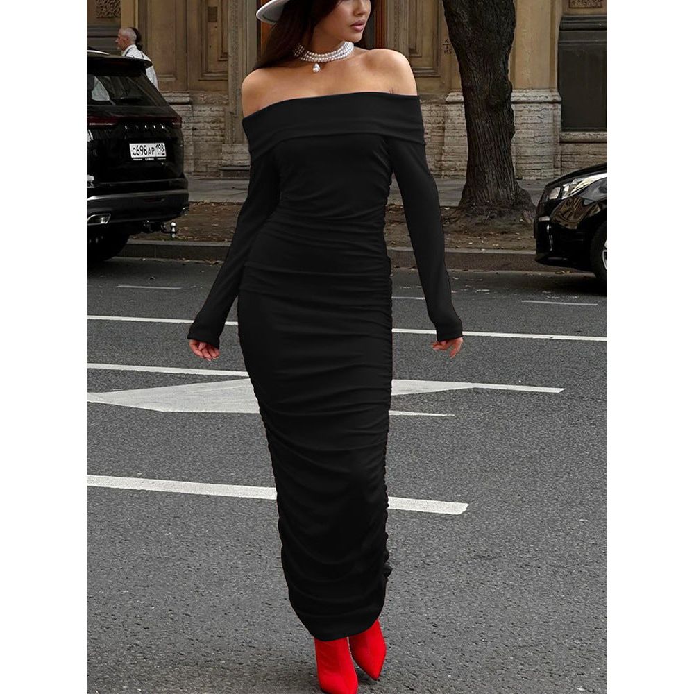 Stilla | Tube Off-shoulder Rød Maxi Kjole