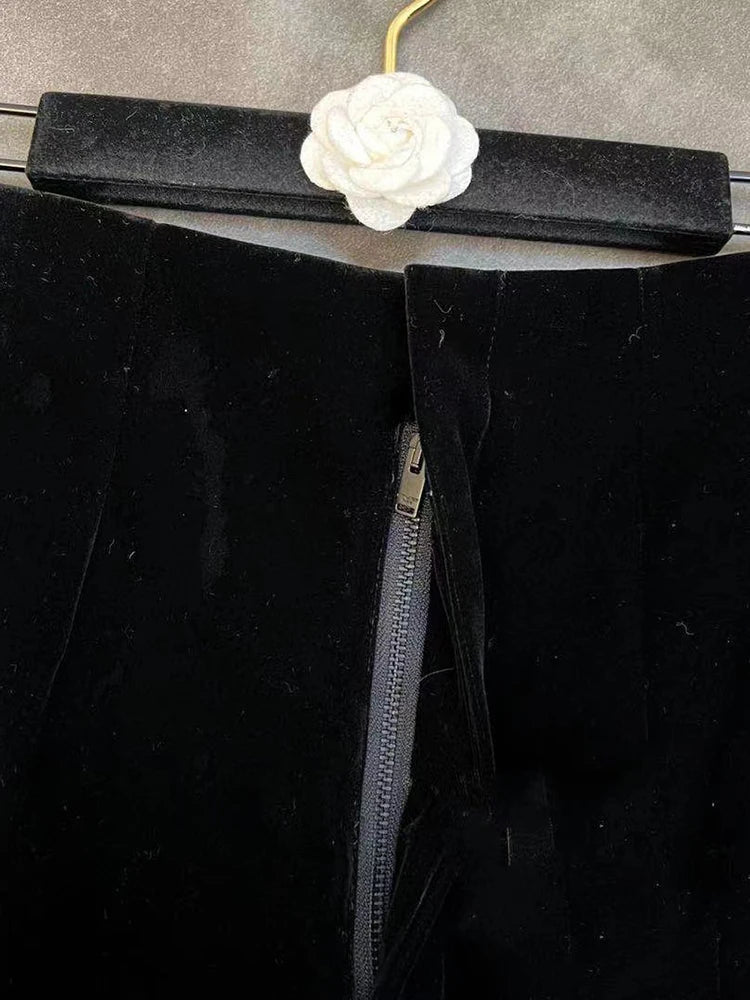 Stilla | Forår Nye Varer Mode Trendy Kvinders Shorts Velour Lynlås Høj Talje Wrap Hofte Korte Bukser Female