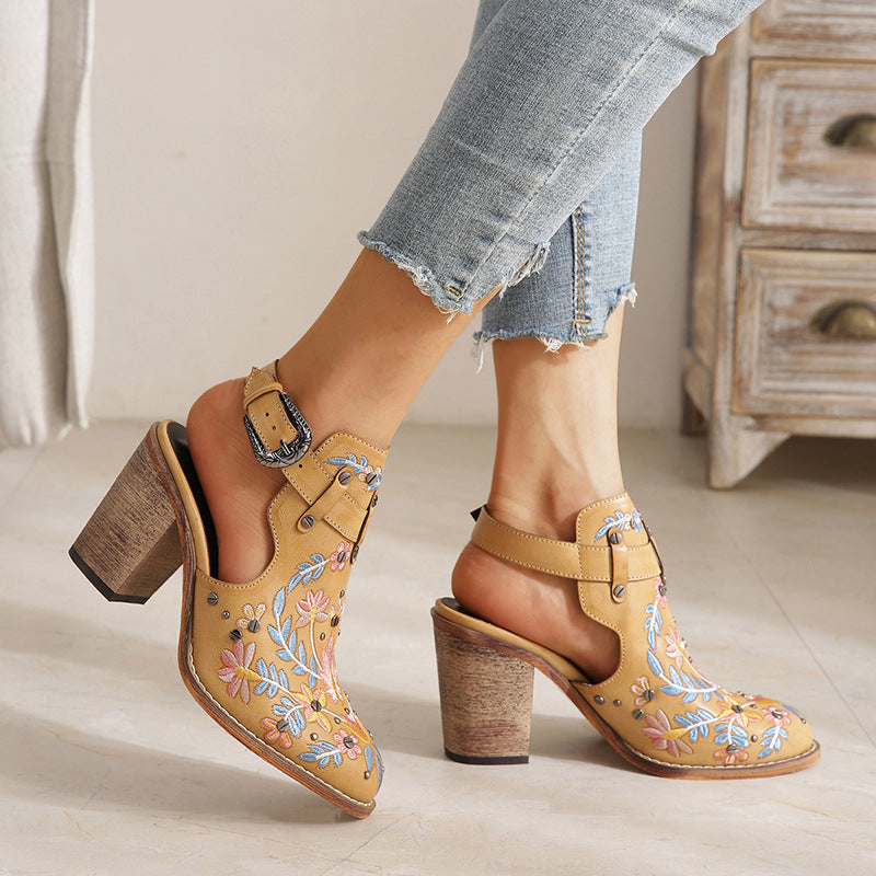 Stilla | Broderie Florale Sko Online