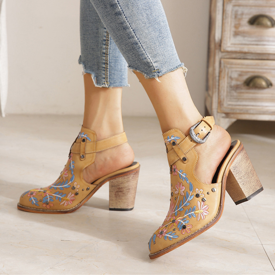 Stilla | Broderie Florale Sko Online