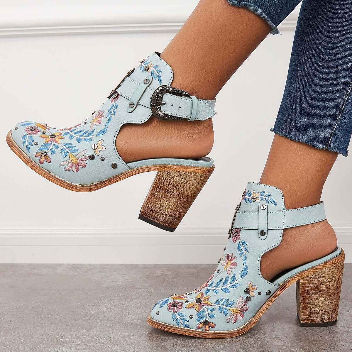 Stilla | Broderie Florale Sko Online