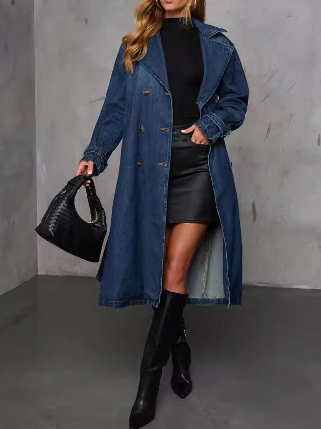 Stilla | Up Langærmet Longline Denimjakke Online