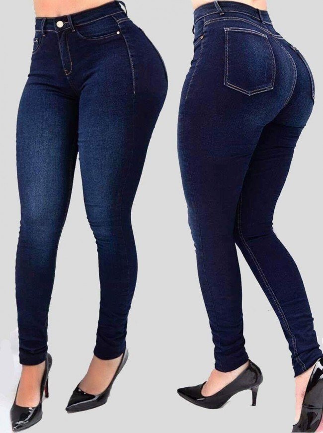 Stilla | Comfychic Slim Jeans Med Høj Talje
