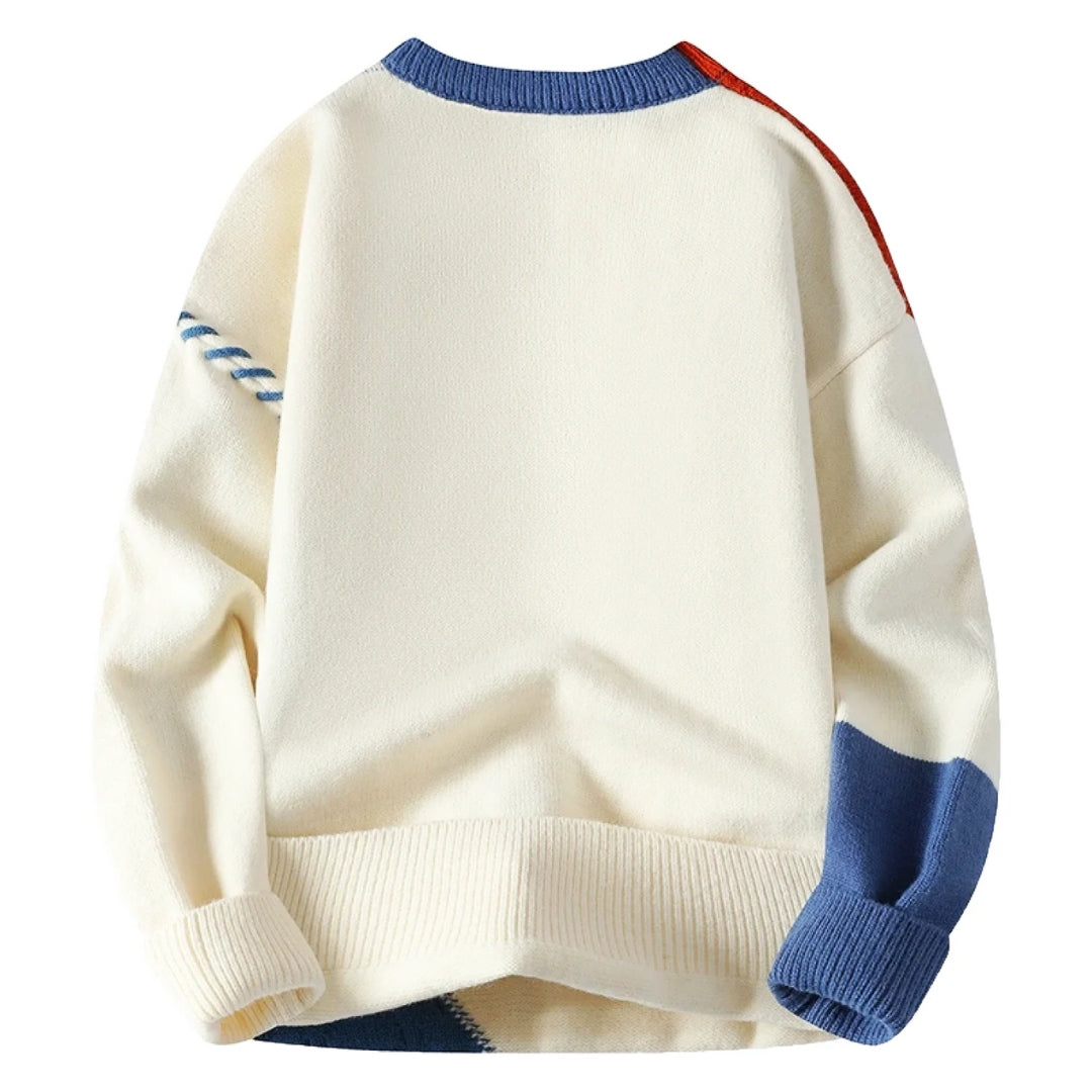 Stilla | Pullover Patchwork Af Højkvalitets Strikvarer For Maksimal Komfort Udsalg
