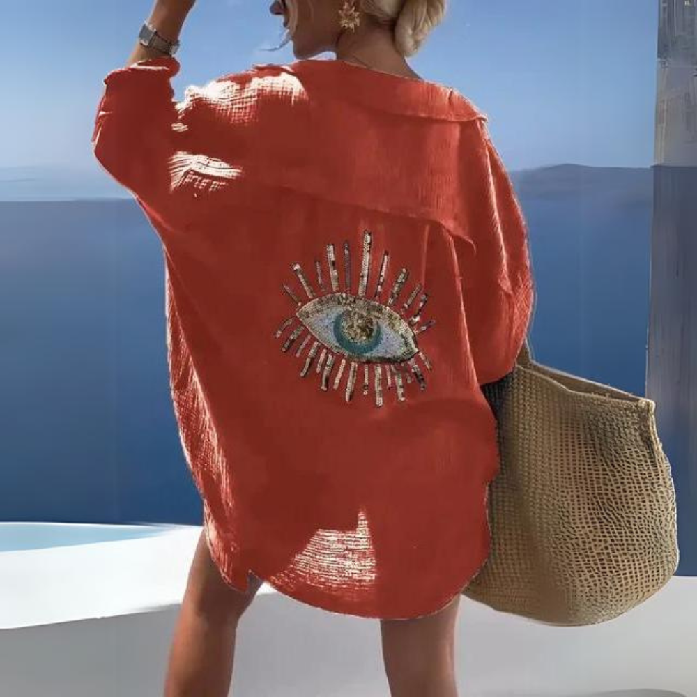 Stilla | Skjorte Med Øje Print