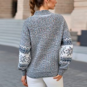 Stilla | Dame juletrøje med snefnugsmønster Mode