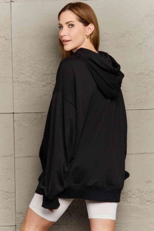 Stilla | Love Full Size Grafisk Hoodie Online