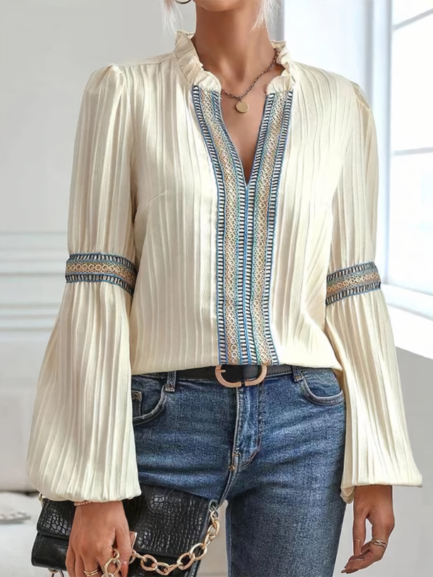 Stilla | Smuk V-hals Bluse Levere