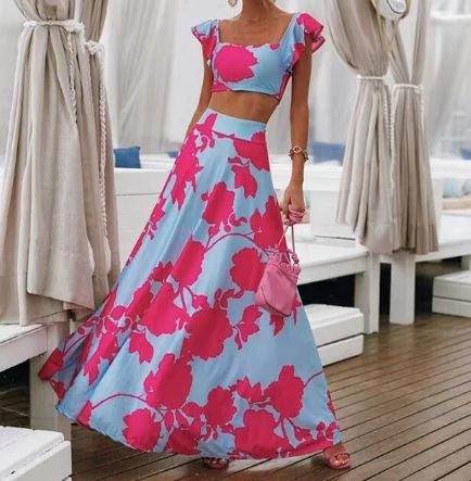 Stilla | Sexet To-delt Sommerkjole Med Boho Print Online