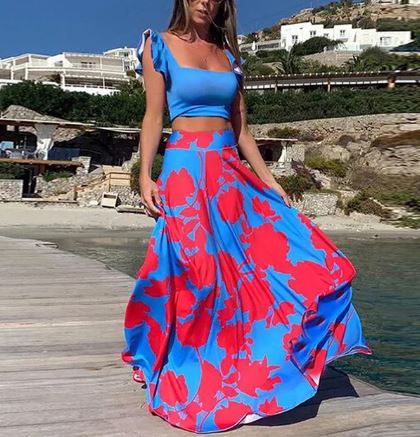 Stilla | Sexet To-delt Sommerkjole Med Boho Print Online