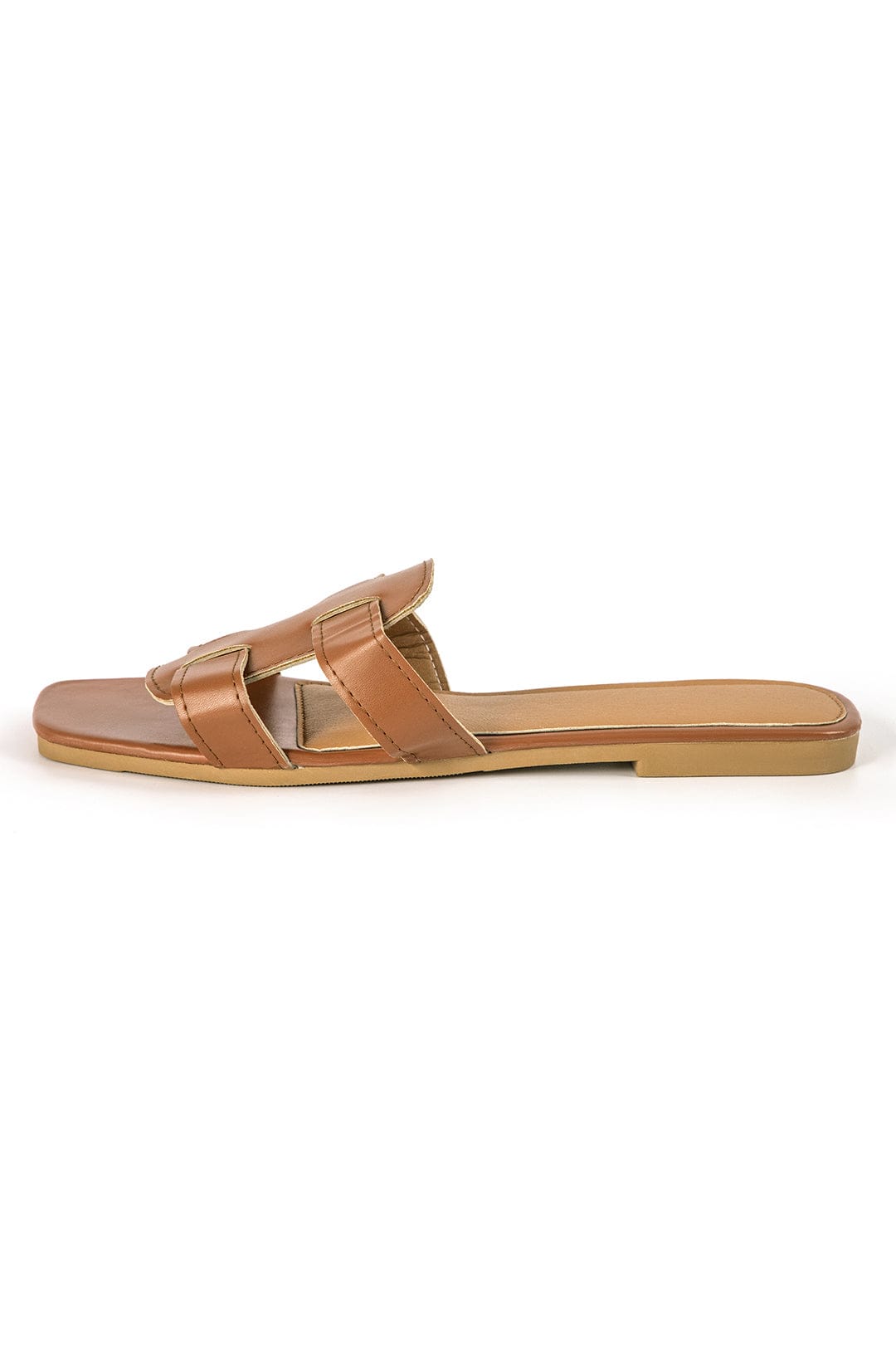 Stilla | Stille Brune Slides Med Cut Out Design