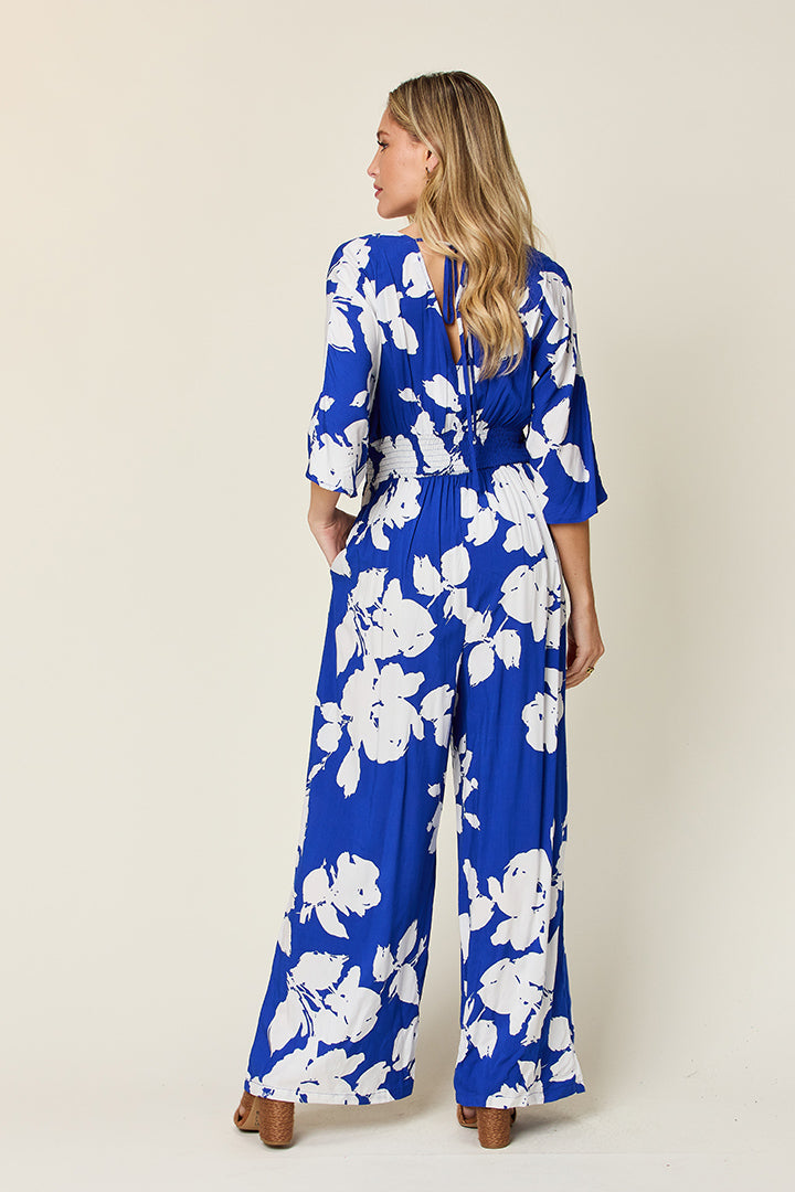 Stilla | Tag Full Size Trykt Bånd Bag Bred Ben Jumpsuit Online salg