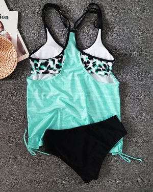 Stilla | Enkelt Tankini Med Leopardprint