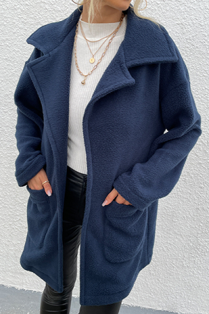 Stilla | Mode Elegant Udendørs Tøj Med Solid Patchwork Lommer og Omklappelig Krave
