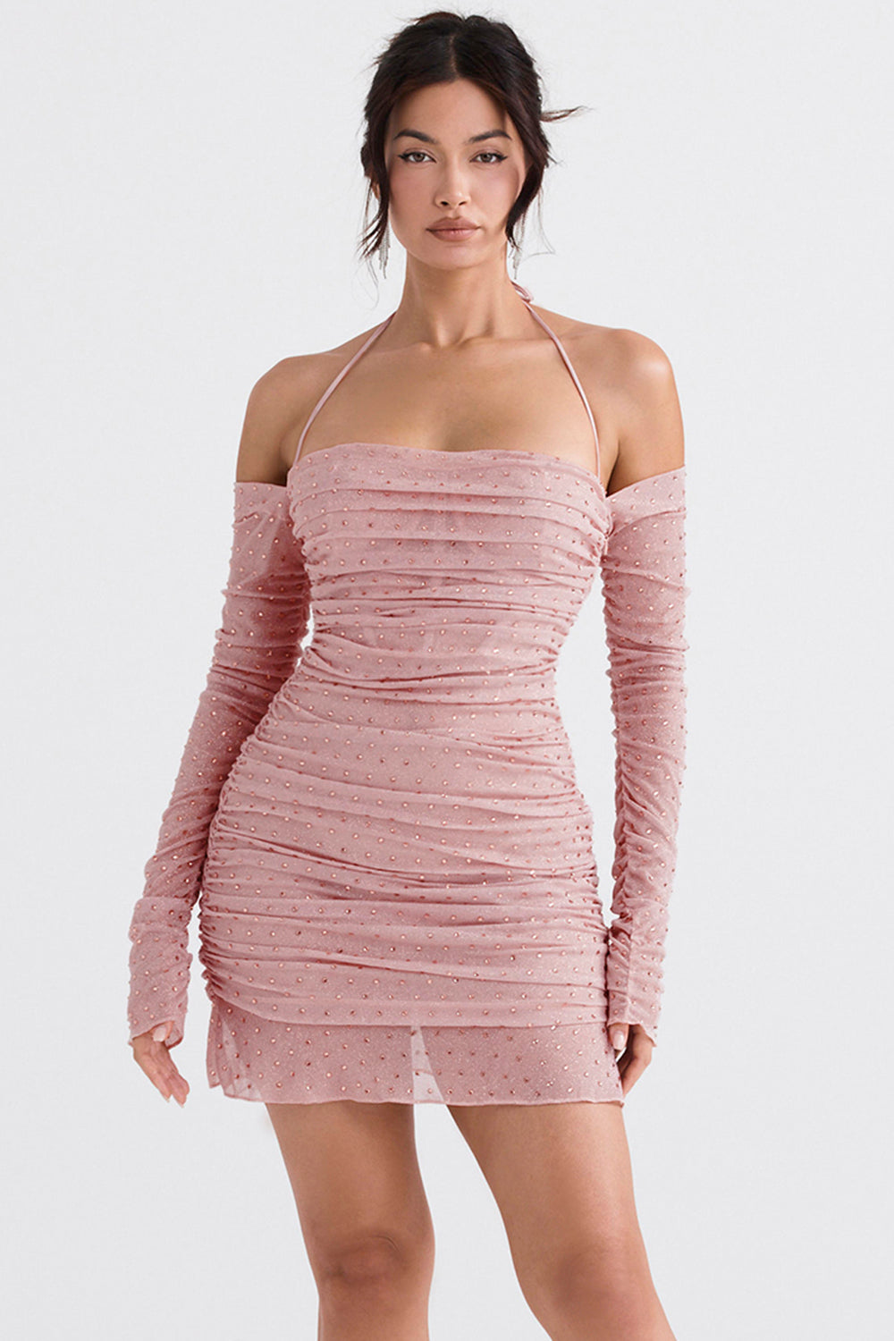 Stilla | Blød Krystalliseret Pink Kjole