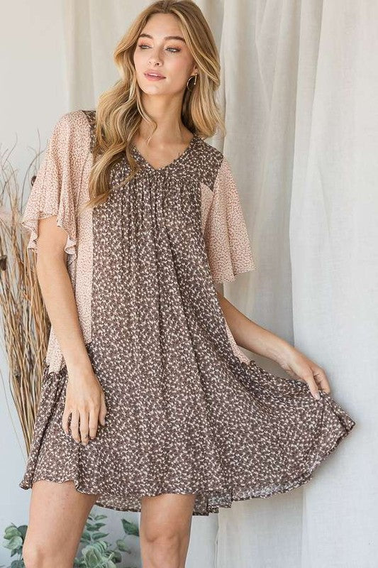 Stilla | Print Ruffle Kjole