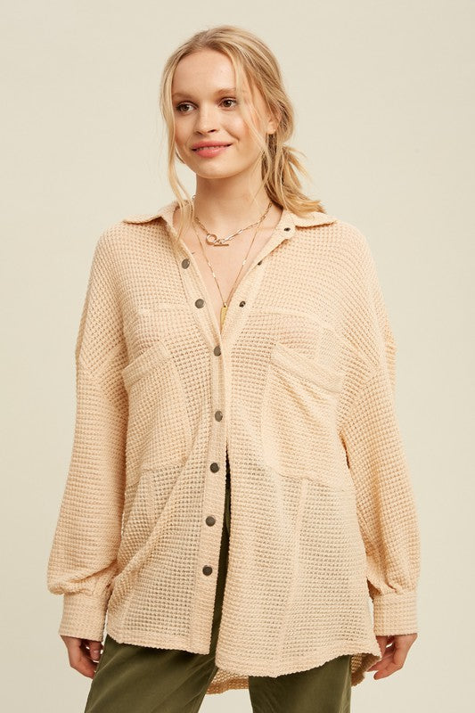 Stilla | Termisk Strik Shacket Top