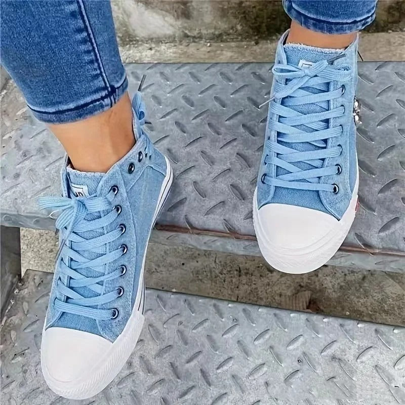 Stilla | trendsneaker denimlook og lynlås Sydney Hot på udsalg