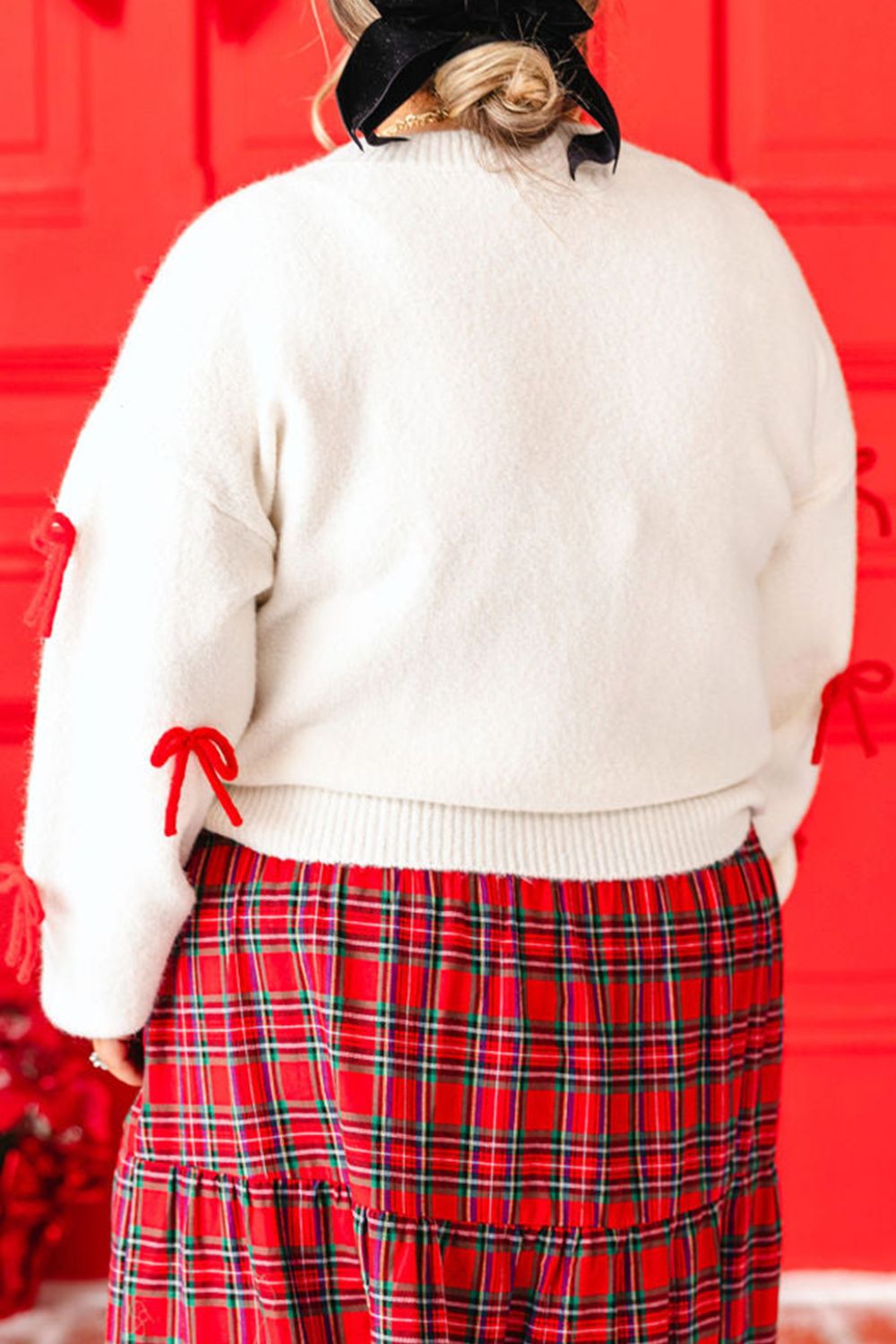 Stilla | Sløjfede accent Rundhalset Langærmet sweater