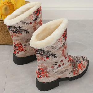 Stilla | Afslappede Sneboots med Blomster til Kvinder