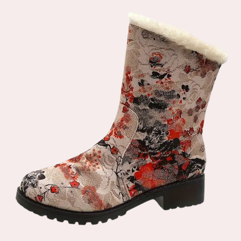 Stilla | Afslappede Sneboots med Blomster til Kvinder