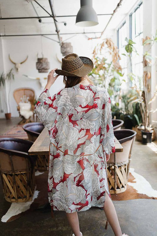 Stilla | Kimono M/ Suede Bindebælte Mode