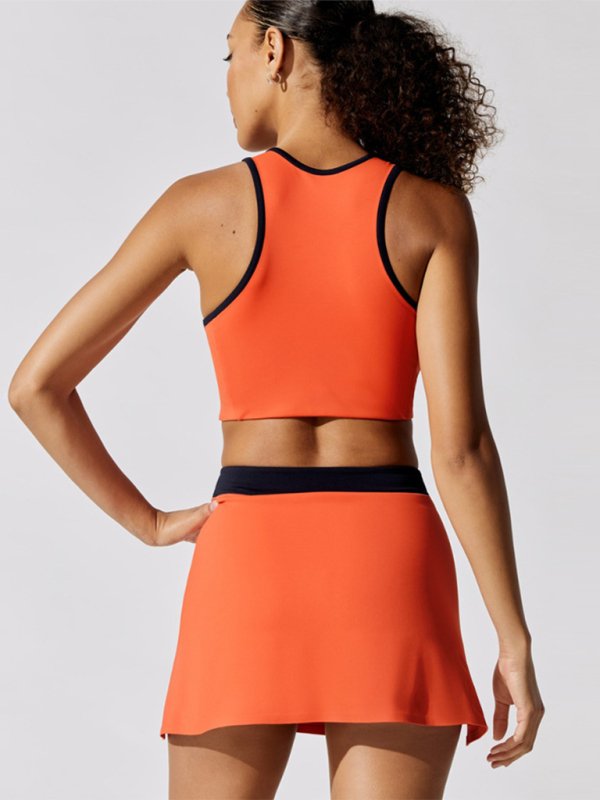 Stilla | Orange Racerback Sport Bh Med Kontrastdetalje Rabat