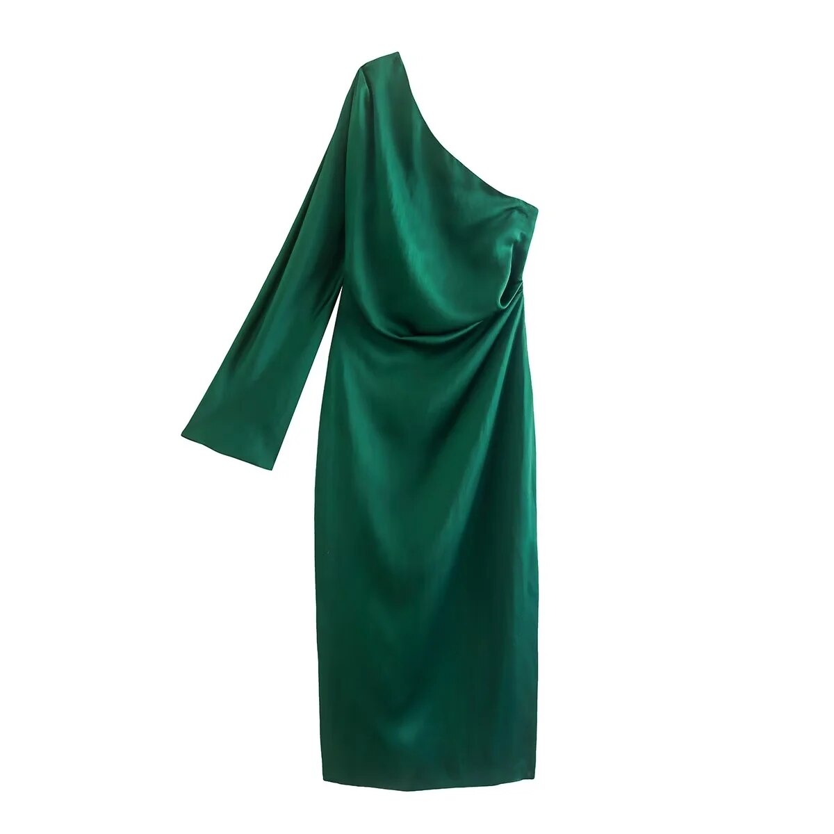 Stilla | Skulder Satin Kjole