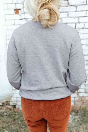 Stilla | Droppet Skulder Rund Hals Sweatshirt