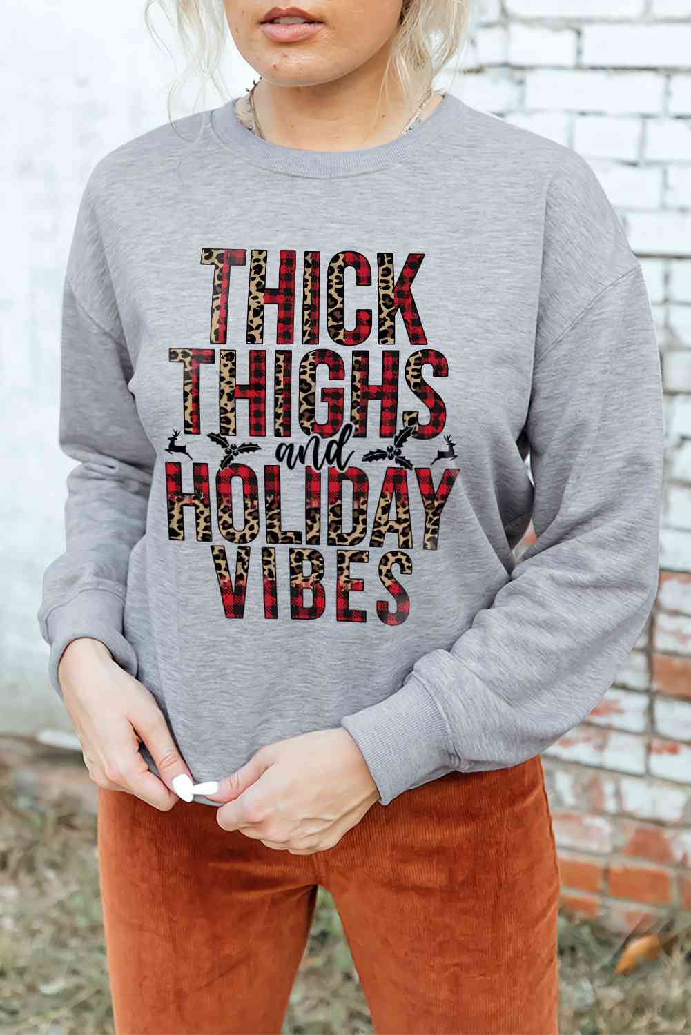Stilla | Droppet Skulder Rund Hals Sweatshirt