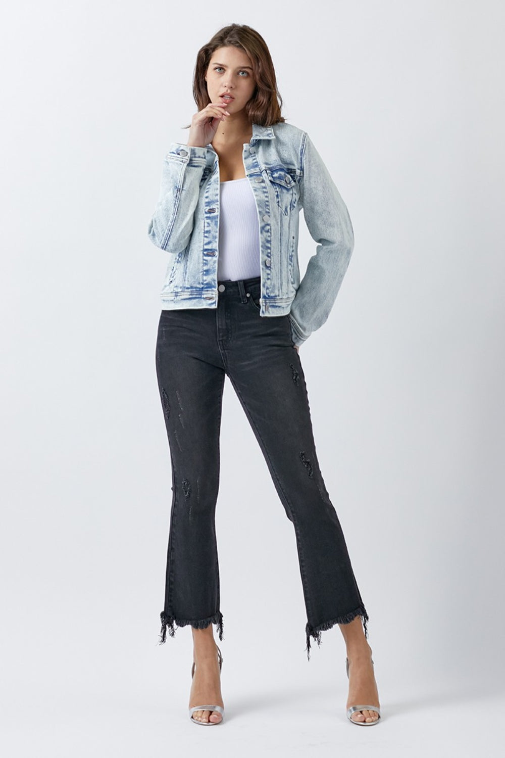 Stilla | Knapper Op Vasket Denim Jakke